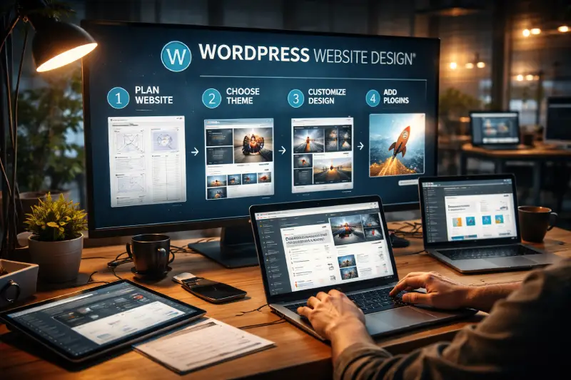 خطوات تصميم موقع بـ Word Press