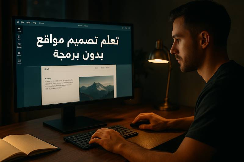 تعلم تصميم مواقع بدون برمجة